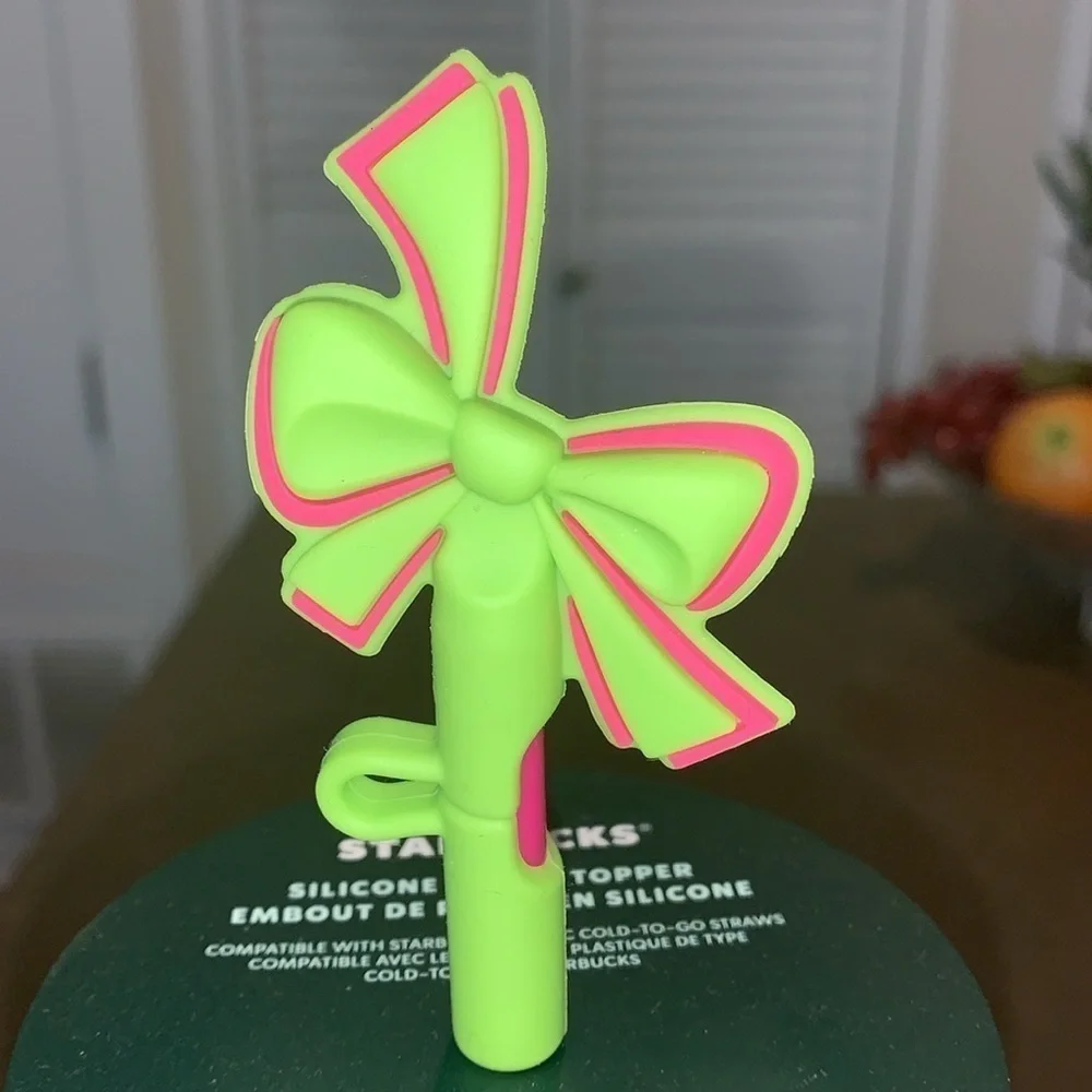 Starbucks 2023 Christmas Holiday Tumbler Ornaments with Bow Straw Topper 24 oz
